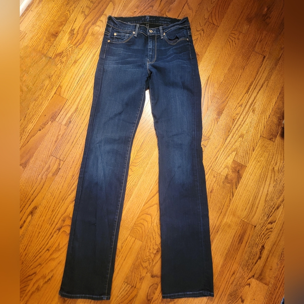7 For All Mankind High Waist Straight Leg Jeans Size 27